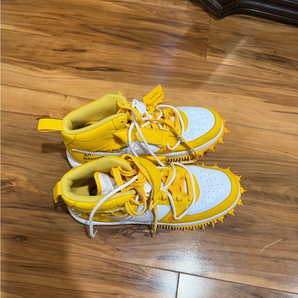 Kids Yellow and White Athletic Sneakers